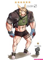 jessica arknights kroos arknights arknights commentary english commentary highres 2girls abs ahoge anatomical nonsense animal ears bad anatomy bandaid bandaid on knee bandaid on leg bare legs black footwear black