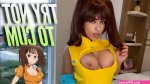PUBLIC Diane from seven deadly sins cosplay girl deepthroating and riding her dildo in fron of the wondow