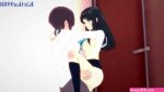 Komichi Akebi and I have intense sex in the restroom.