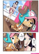 Chopper from One Piece goes crazy and fucks Robin with his beast cock