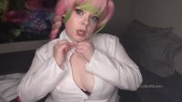 KiraSpitQueen Mitsuri Cosplay Demon Slayer Tease Masturbation