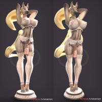 STL SHEHORSE STYLIZED FUTANARI SEXY SCULPTURE