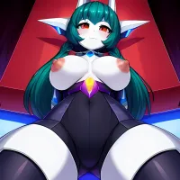 Android Exposed Breasts Pov Gynoid Mecha Girl Robot Robot Girl Twintails Vermana Arms Behind Back 1745853854