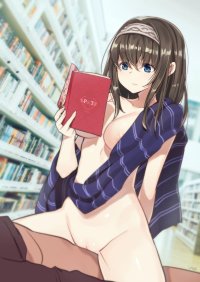 Sex While Reading at the Library : rhentai