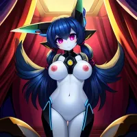 Android Exposed Breasts Pov Gynoid Mecha Girl Robot Robot Girl Twintails Vermana Arms Behind Back 839909319