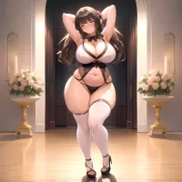Happy Face Sexy Naughty Lingerie Big Ass Very Thick Obese 1 4 Absurdres Blush 1 1 Highres Detail Masterpiece Best 239931184