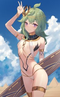 Rule 34 XYZ genshin impact collei genshin impact airool ahoge alternate costume