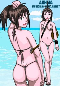 black g-string at the beach by paccu-san