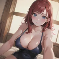Blue Eyes Red Hair Sexy Mature Women Naked Big Breasts Cowgirl Position 1 4 Absurdres Blush 1 1 Highres Detail 52708233