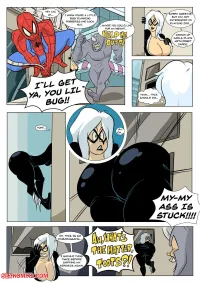 Porn comic Spider Man and Black Cat. Zaribot. Sex comic blonde Catwoman got