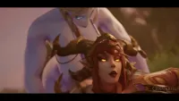 Alexstrasza getting proneboned by Futa Draenei
