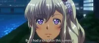 Tanned anime blonde loves being dicked down and swallowing loads of cum