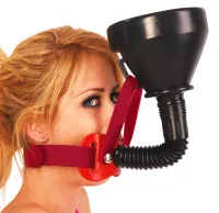 Asian Bondage Mouth Funnel Pee