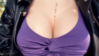 Boobwalk: Blue Low-Cut Shirt