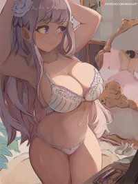 Emilia Mirai Art Re:Zero