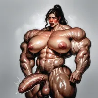 Big Massive Veins Visible Muscle Growth Futa Milf AI