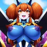 Android Exposed Breasts Pov Gynoid Mecha Girl Robot Robot Girl Twintails Vermana Arms Behind Back 3504743605