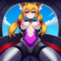 Android Exposed Breasts Pov Gynoid Mecha Girl Robot Robot Girl Twintails Vermana Arms Behind Back 1821531206