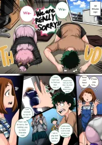 hentai comics porn mha r34 my hero academia xxx uraraka and mina fucks with midoriya