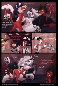 Loona and Moxxie Collocation Porn Comics Hermit Moth helluva boss Rule 34 Comics