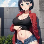 AI generated sword art online kirigaya suguha hentai pictures about 1girl cleavage
