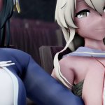 Futanari Ero-MMD Stealthily Strokes in Public