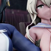 Futanari Ero-MMD Stealthily Strokes in Public