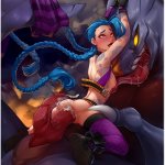 Full color uncensored League of Legends game porn of sexy Jinx fucked by a monster cock.