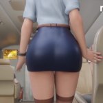 Flight Attendant Mercy Provides VIP In-Flight Services Overwatch XXX
