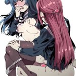 ecoman love live! series love live! sunshine!! sakurauchi riko tsushima yoshiko ass bottomless breast grab breasts censored futanari nipples no bra pantsu panty pull pussy seifuku sex shirt lift skirt lift thighhighs
