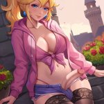 Princess Peach futa by ExLic