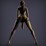 Horse Dick Futa STL File for Cults