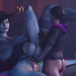Futa Lady Dimitrescu fucked by Futa Moira Burton