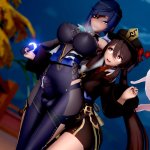 EveKaczmarek on X: Hu Tao and Futa Yelan Less comical version for very serious people
