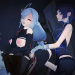 yelan x Shenhe futanari