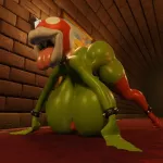 Futa Piranha Plant in a hallway