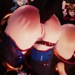 Eula sucking Futa Amber