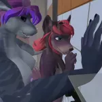Warmth anthro Futa fur covered dragon and mind-blowing hairy fox