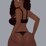 Ebony girl in underwear by Mare