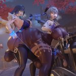 genshin impact ganyu genshin impact yelan genshin impact holdingnuts 2futa