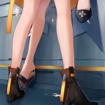 hinagi honkai: star rail ruan mei stelle cum futanari heels yuri