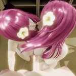 Commander Futa x Devola Popola Bisexual kissing and Licking