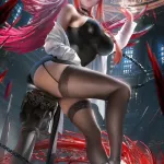chainsaw man makima hentai pictures by sakimichan about halo lookingdown highresolution