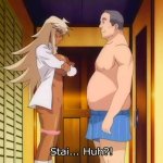 Old man hentai and pretty woman neighbor with big breasts