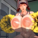 3D hentai super big tits Cheerleader