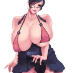 Futanari Milf in Micro Bikini with Skin-Tight Style