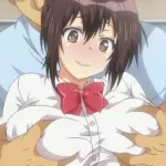 Man fucks a big boobs girlfriend in a train hentai