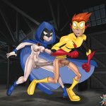Post 1127282: DC futa-toon KidFlash Raven TeenTitans