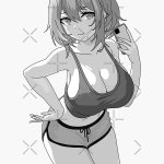 Lewd anime girl hentai manga ecchi waifu titties ass gray tone Sticker for Sale by ArthurPoe