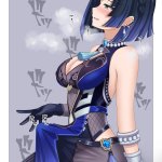 yelan genshin impact drawn by futayami